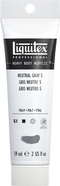 Heavy Body Acrylic 2oz Neutral Gray Value 5